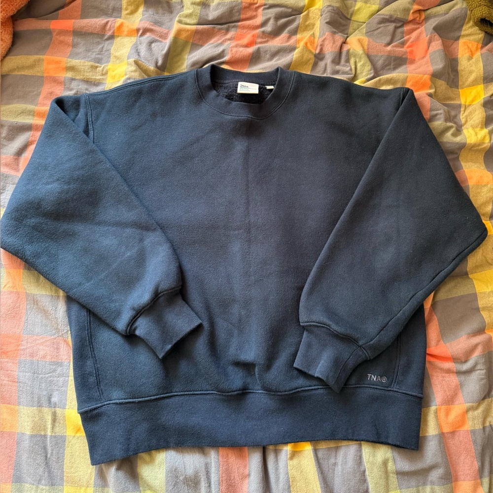 TNA Aritzia bubble fleece oversized crewneck